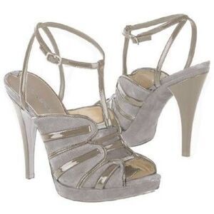 VIA SPIGA Suede Strappy Platform Sandal Size 7M